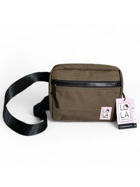 LOLA California Hippie Fanny Pack Recycled Nylon Waist Pack in Espresso